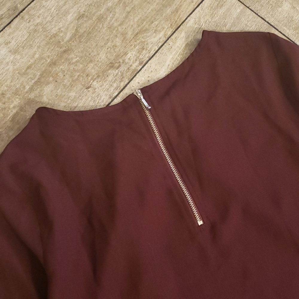 New York & Co. long sleeve Burgundy Blouse NWT - Picture 5 of 5